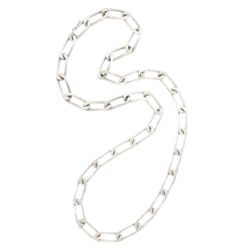 Cartier 18k White Gold Paper Clip Large Link Chain